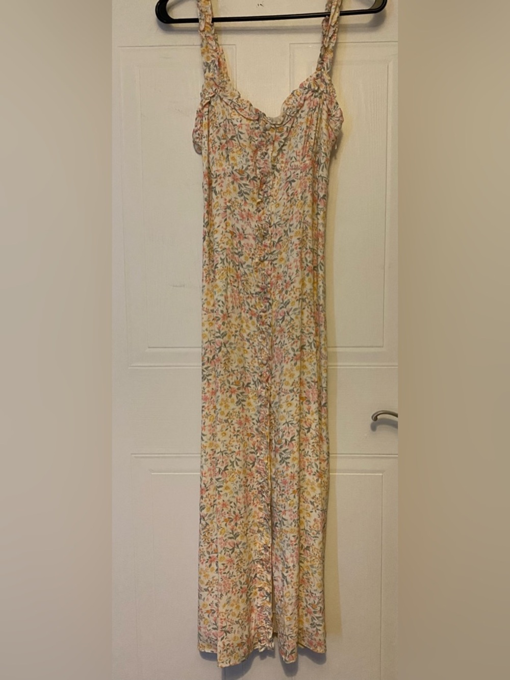 Ever New White Maxi Dress with Yellow & Pink Floral Print